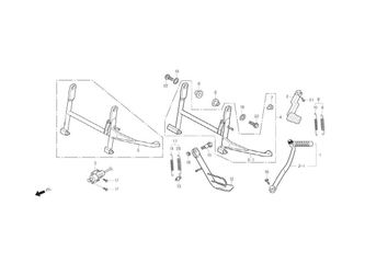 MAIN STAND, KICK STARTER ARM 1