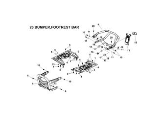 BUMPER, FOOTREST BAR