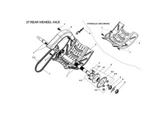 REAR WHEEL AXLE (DRUM BRAKE)