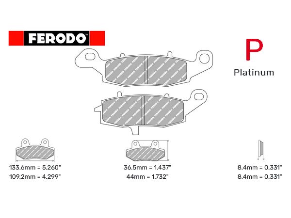 Ferodo bremsekloss sett Platinium til 1 bremseskive bilde 1