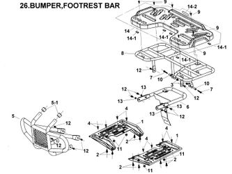 BUMPER, FOOTREST BAR