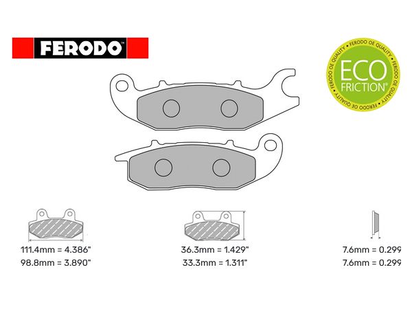 Ferodo bremsekloss sett ECO friction til 1 bremseskive. bilde 1