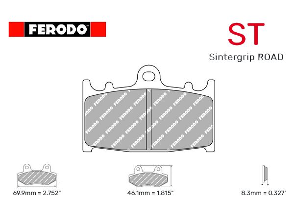 Ferodo bremsekloss Sinter til 1 bremseskive bilde 1