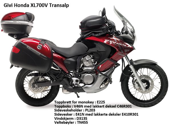 Sideveskefester i stål for monokey vesker Honda XL700V Transalp bilde 2