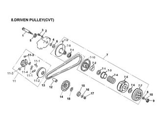 DRIVEN PULLEY (CVT)