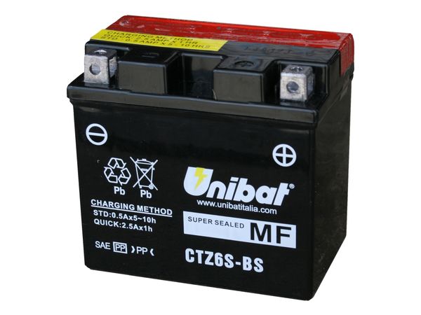 Unibat MF batt med syrebeholder(CTZ6S-BS) bilde 1