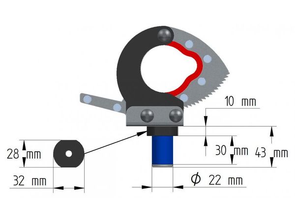 Hurtigfeste klemmer 22mm CFMOTO / Segway bilde 7