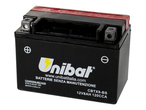 Unibat MF batt med syrebeholder(CBTX9BS) bilde 1