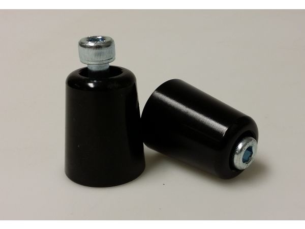 Handlebar counter-weights (Aluminium) KAWA. (Black) bilde 1