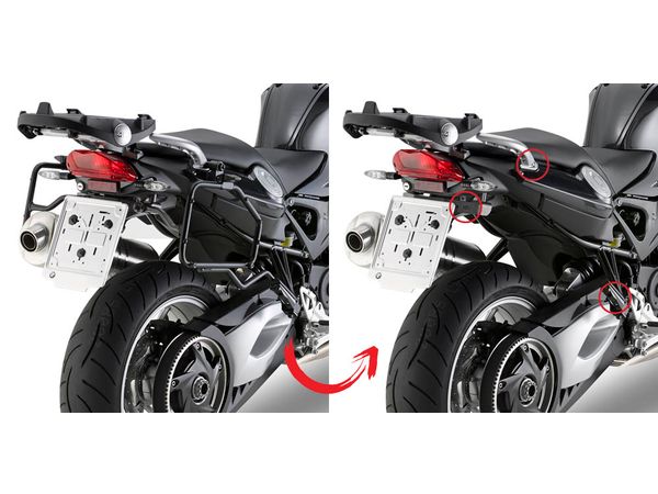 Sideveskefester Monokey plr i stål med hurtigkobling BMW F800GT 2013  ## bilde 1